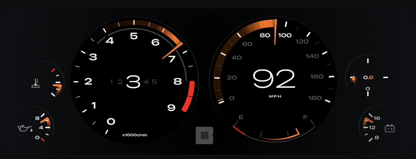 Acura NSX CarPlay mockup