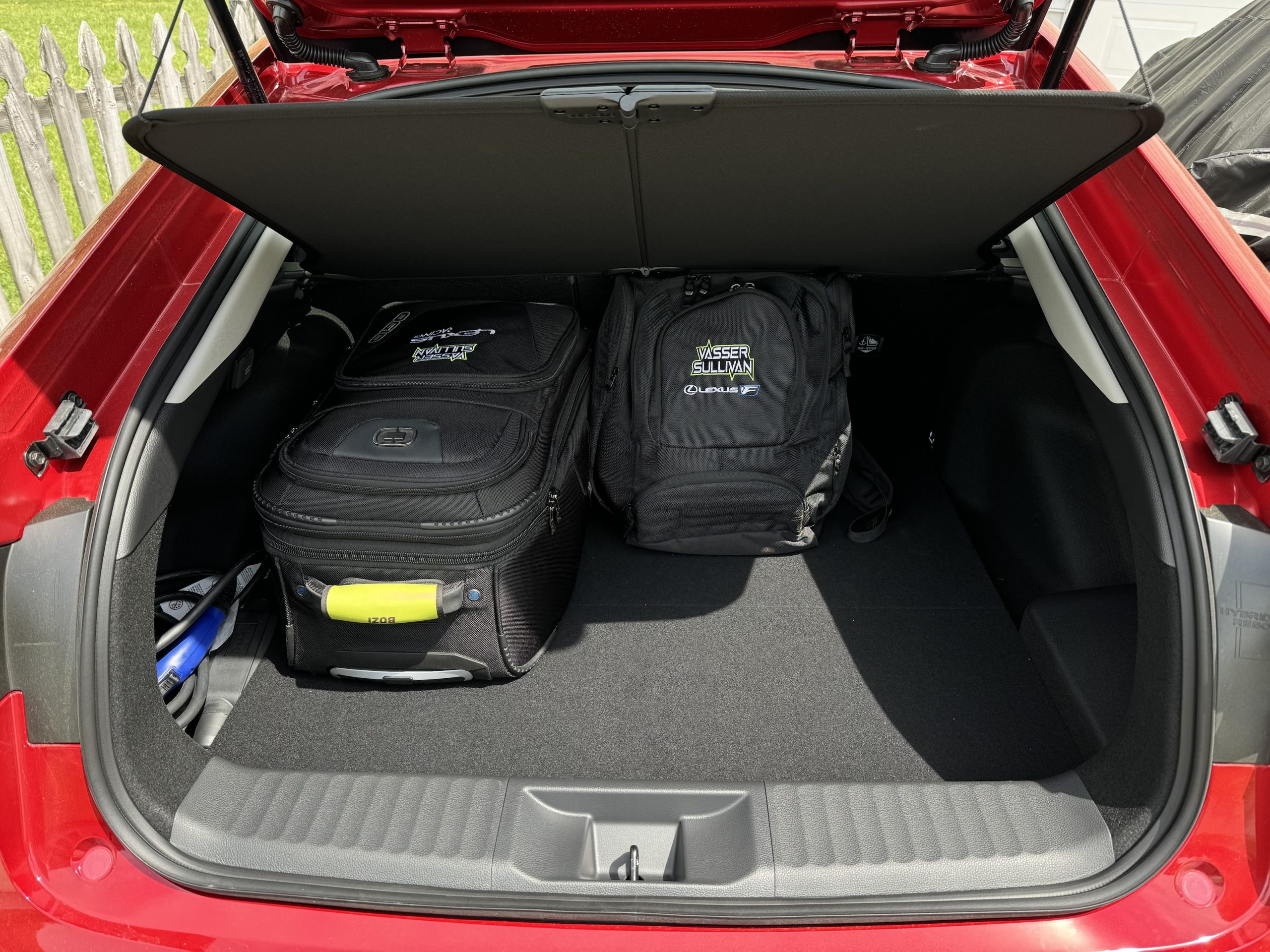 2024 Prius Prime Hatch Area with carry-on luggage