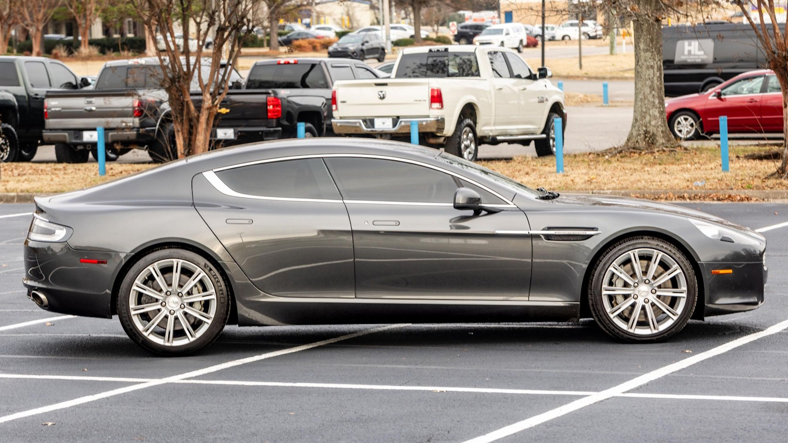 Grey Aston Martin Rapide Profile