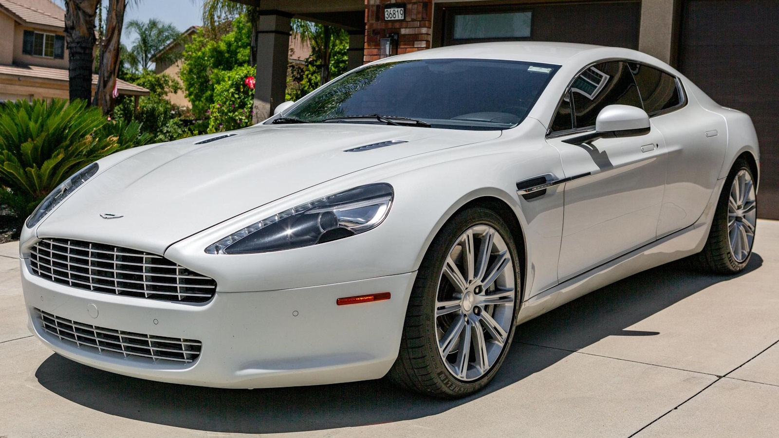 White Aston Martin Rapide 1